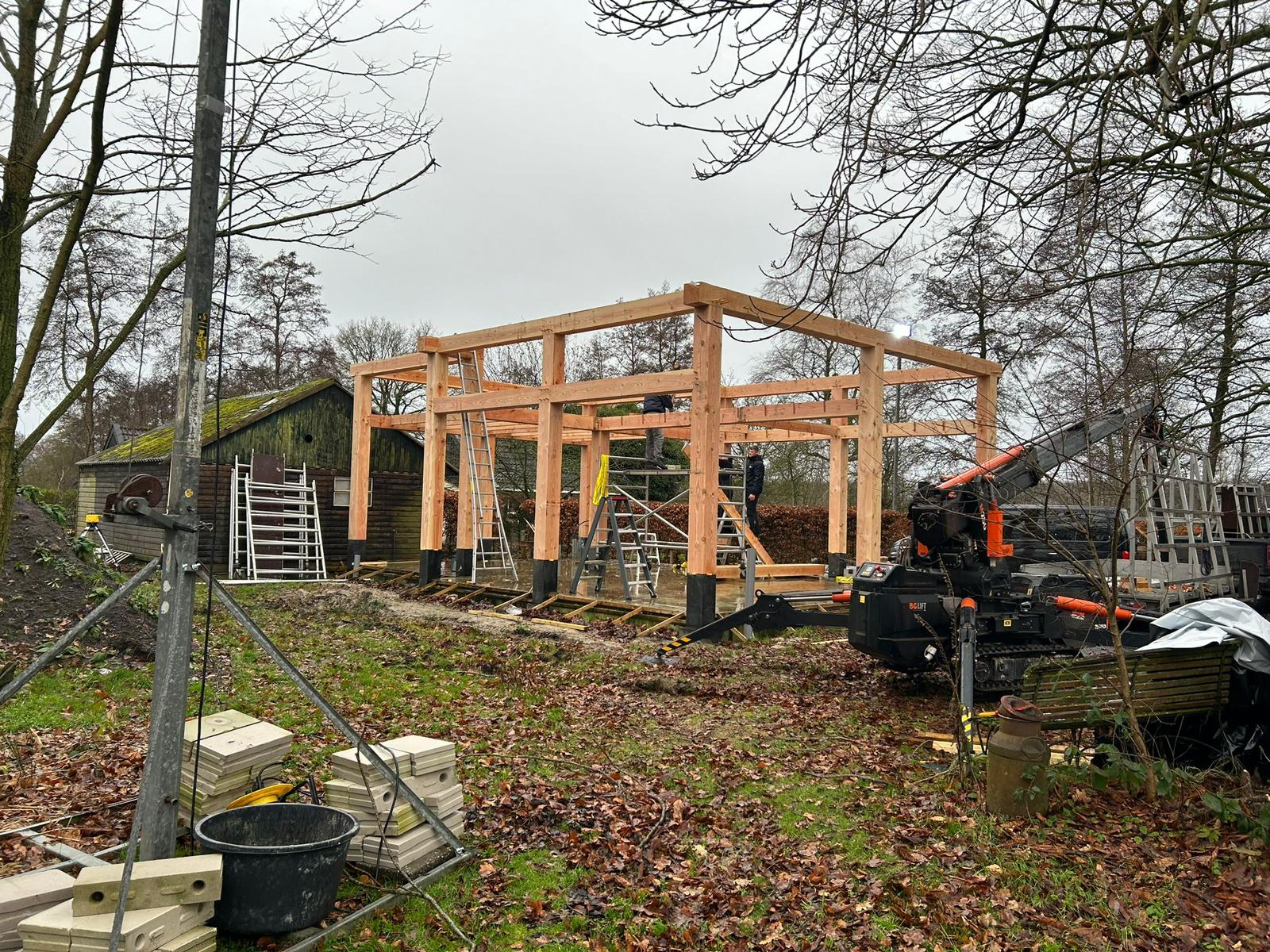 houtskeletbouw - constructie in Friesland