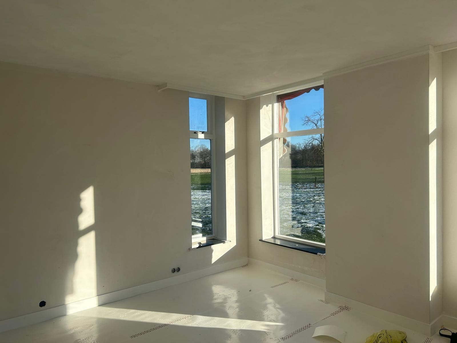 Volledig afgewerkte gipswerkzaamheden woning in Friesland